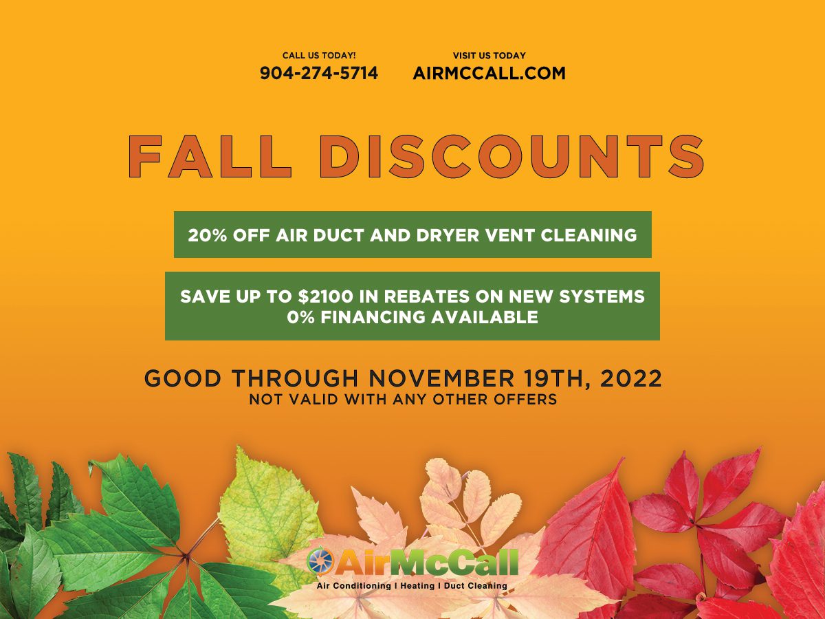 Air McCall Is Offering Great Fall HVAC Savings in Jacksonville